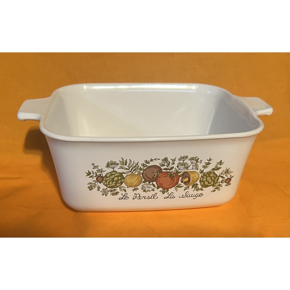 Corning Ware SPICE OF LIFE  P-4-B‎ Dish no lid 7"x5.5"x3" Le Persil La Sauge